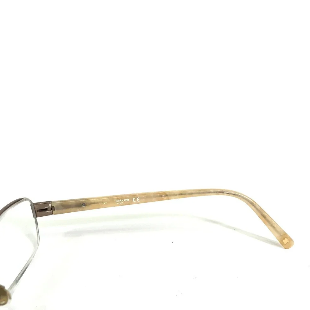 Liz Clairborne Eyeglasses Frames L343 1B0 Brown Pearl Marble Half Rim 54-17-140